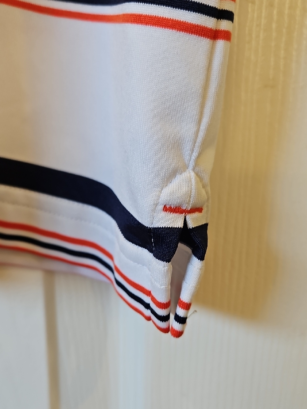 Under Armour Mens Polo with Navy/Orange Stripes, Auburn Tigers, XL Loose Fit - Picture 2 of 10